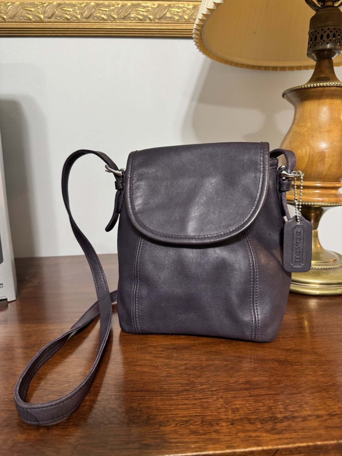 Vintage Coach SoHo Small Flap Ink Crossbody Purse 4108