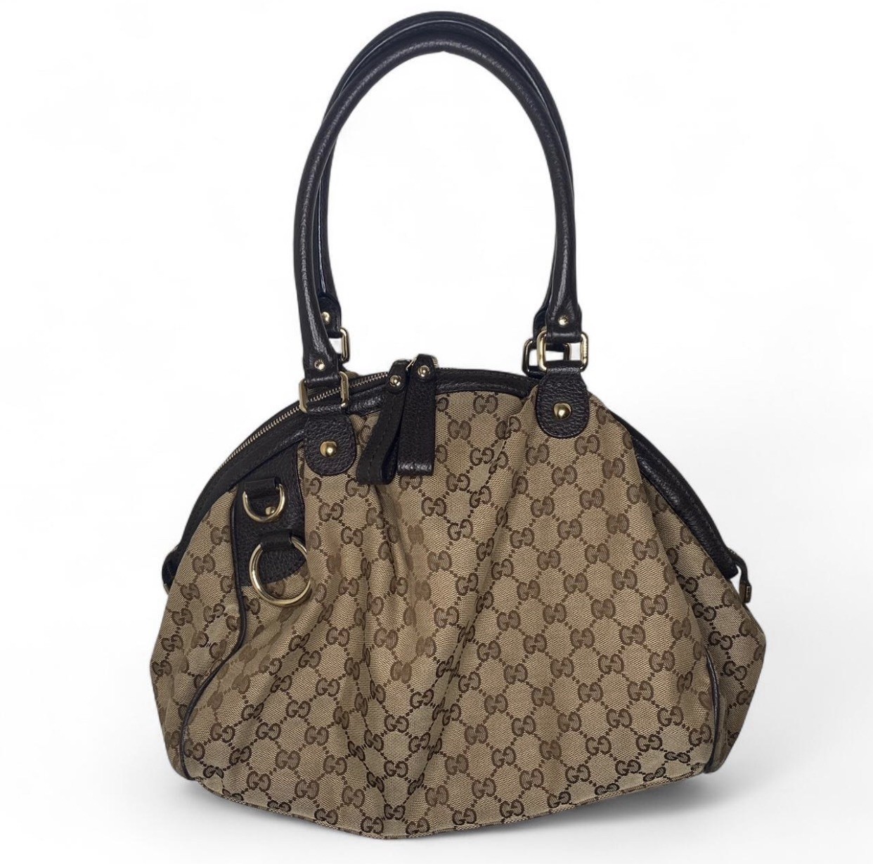 Gucci Sukey Medium GG Canvas Tote Bag Beige/Brown