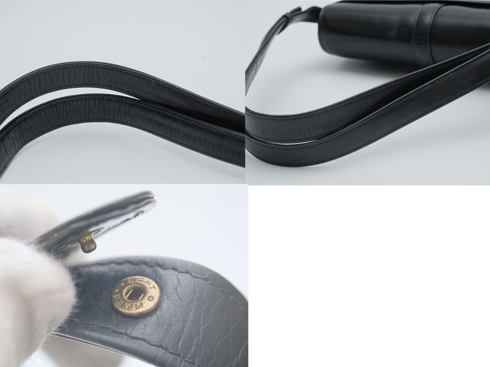 Vintage Gucci Hand Shoulder Bag Crossbody 2way Leather Black