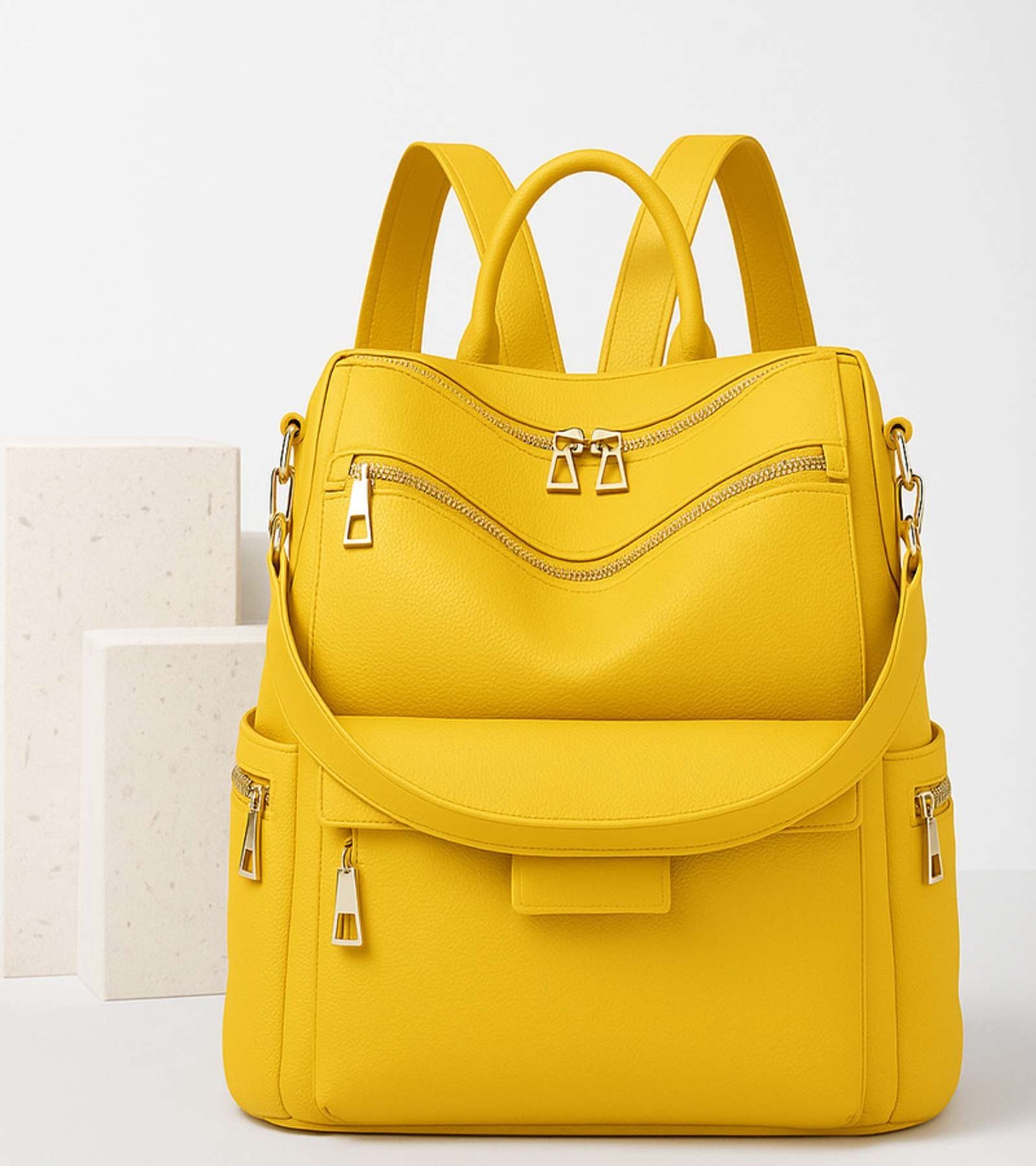 25 L Laptop Backpack Purse for Women Convertible Travel Vintage Leather Shoulder