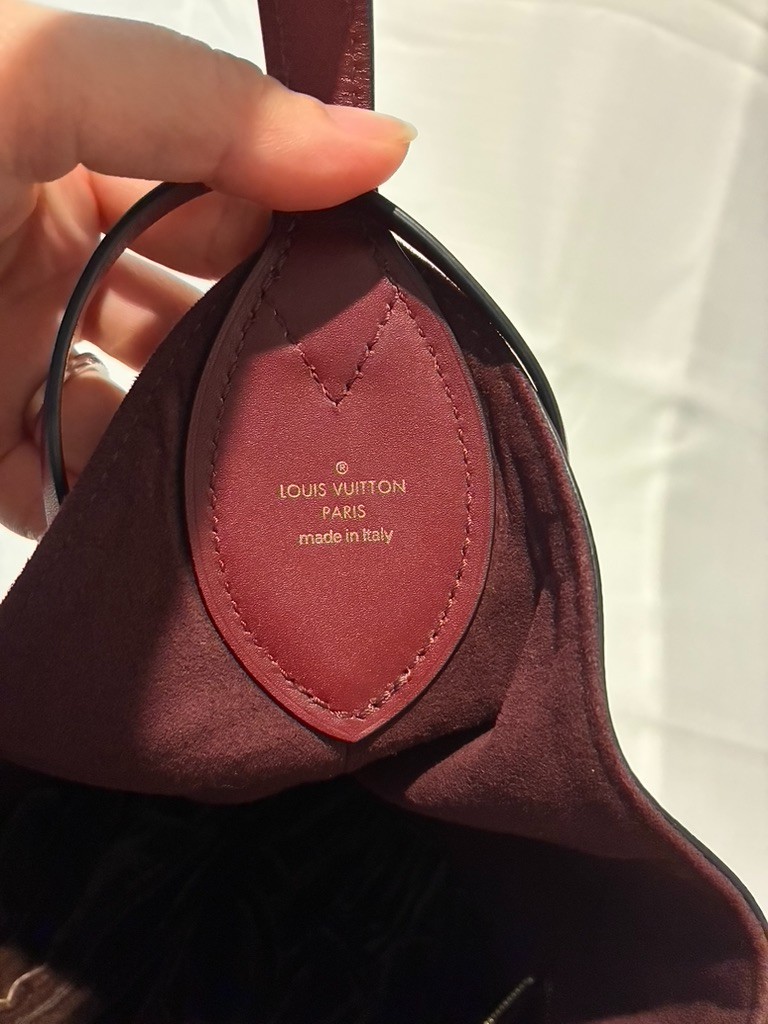 Louis Vuitton Monogram Shoulder Hobo Flower Bordeaux Brown with Lock and Key