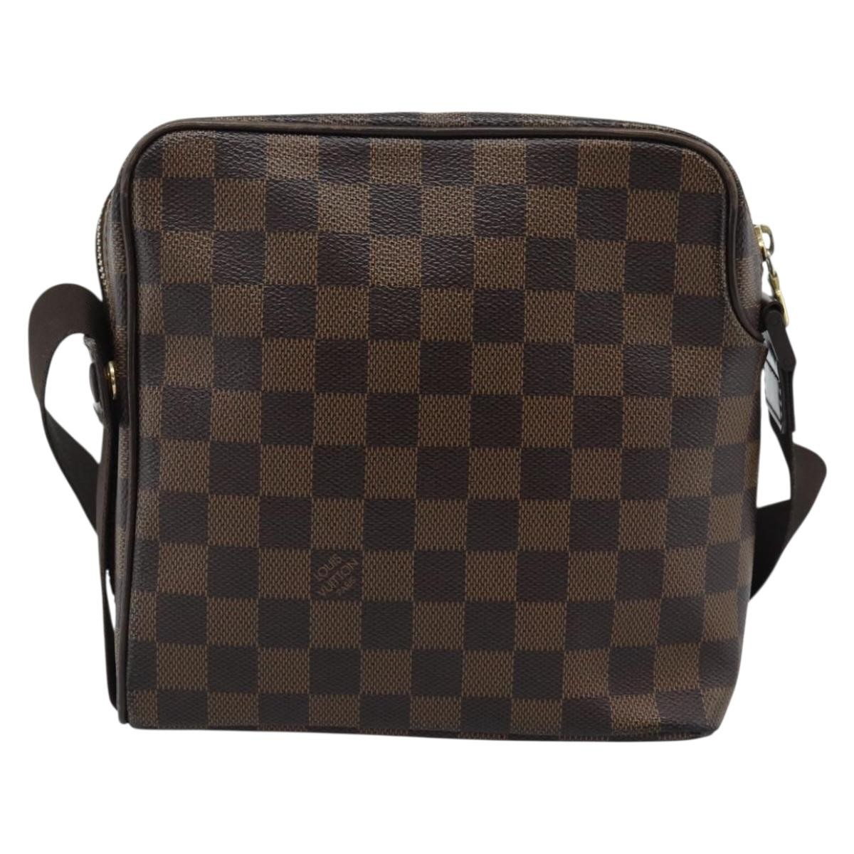 LOUIS VUITTON Damier Ebene Olaf PM Shoulder Bag N41442 LV Auth ka4840