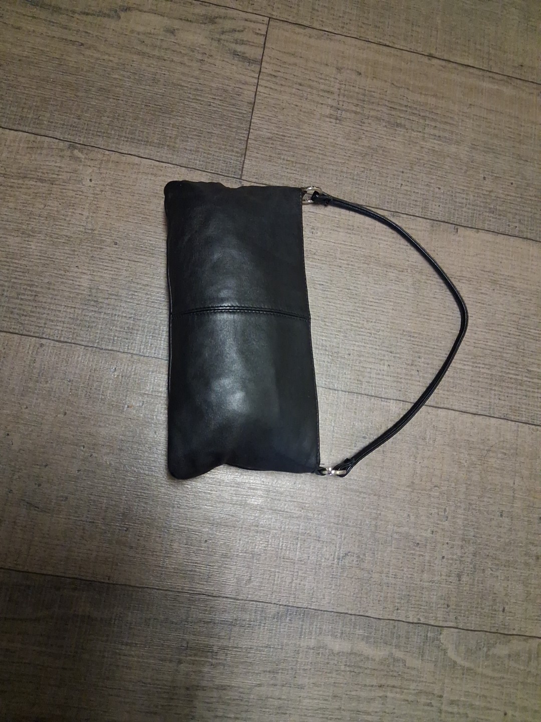 Vintage Classic 80’s 90’s Express Genuine Leather Clutch Bag Black