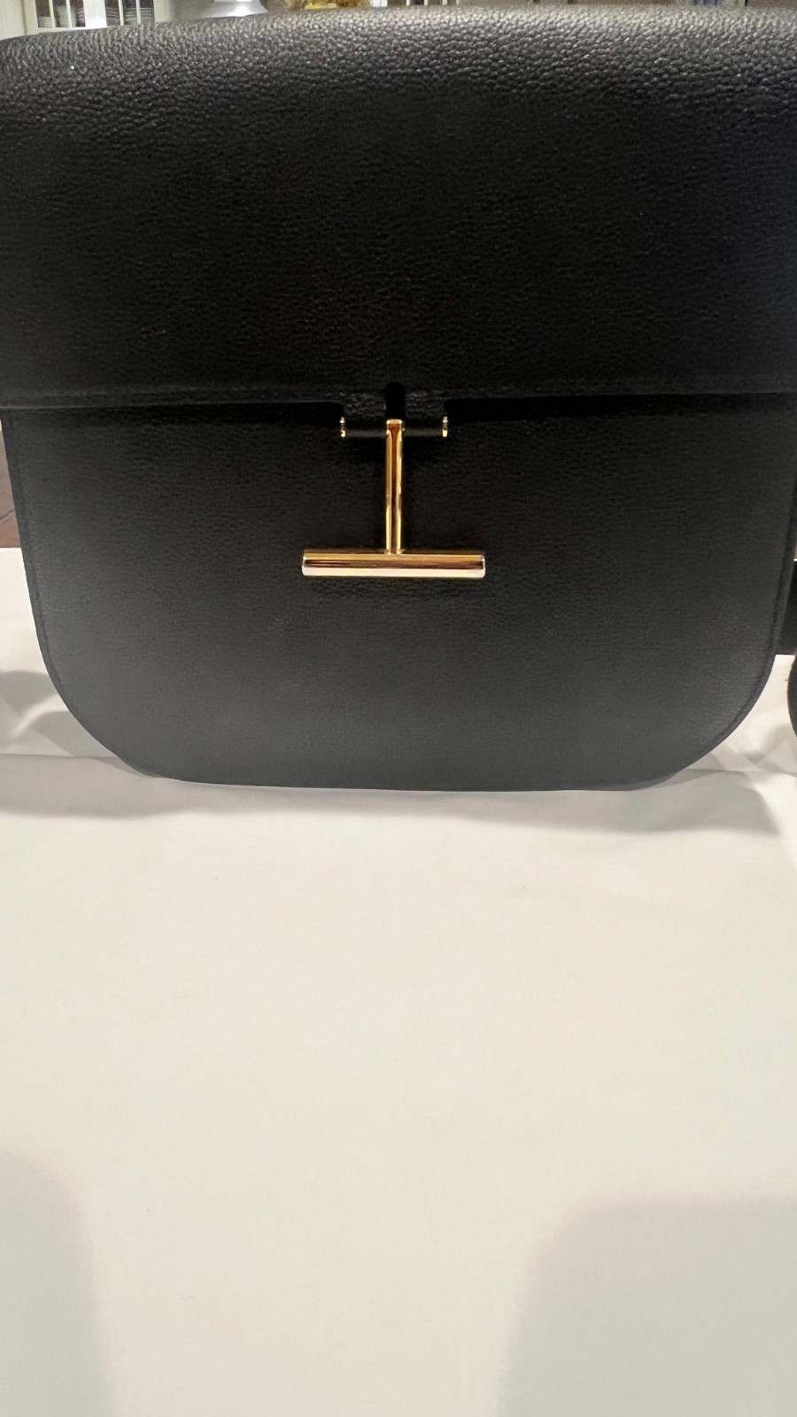 Tom Ford Womens Black Tara Mini Leather Crossbody Shoulder Hand Purse Bag