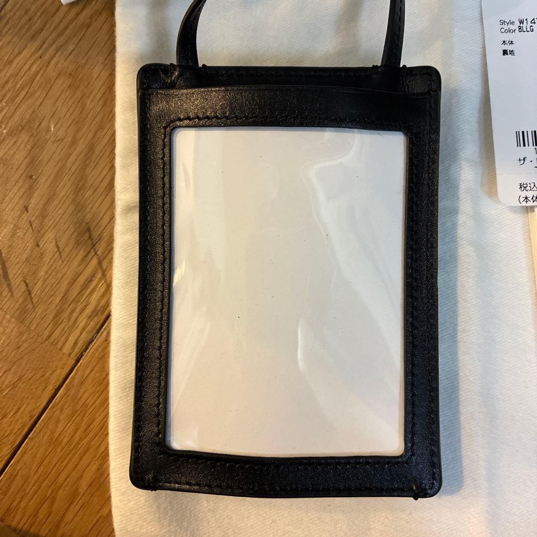 THE ROW Annette Keychain Pouch w/Strap Leather in Black