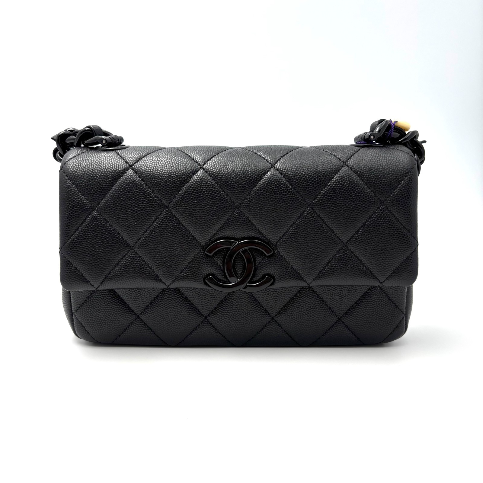 Chanel Flap Black Caviar Quilted My Everything Small/ j11905