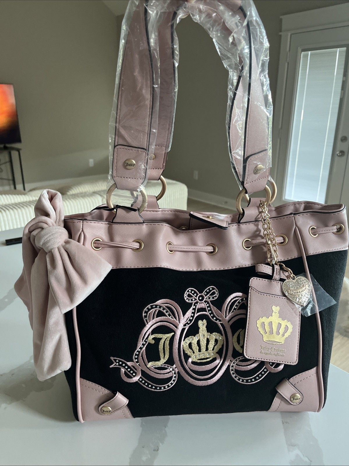 Juicy Couture Lovers Club Pink Diamond Liquorice Daydreamer Tote Bag NWT Viral