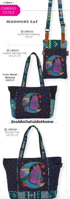 Laurel Burch Moonside Cat Clasp Purse KissLock About 6×2.5×6″ NEW