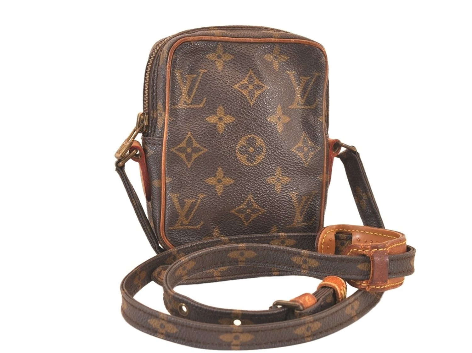 Auth Louis Vuitton Monogram Mini Poche Danube Shoulder Cross Bag M45268 LV 171AB