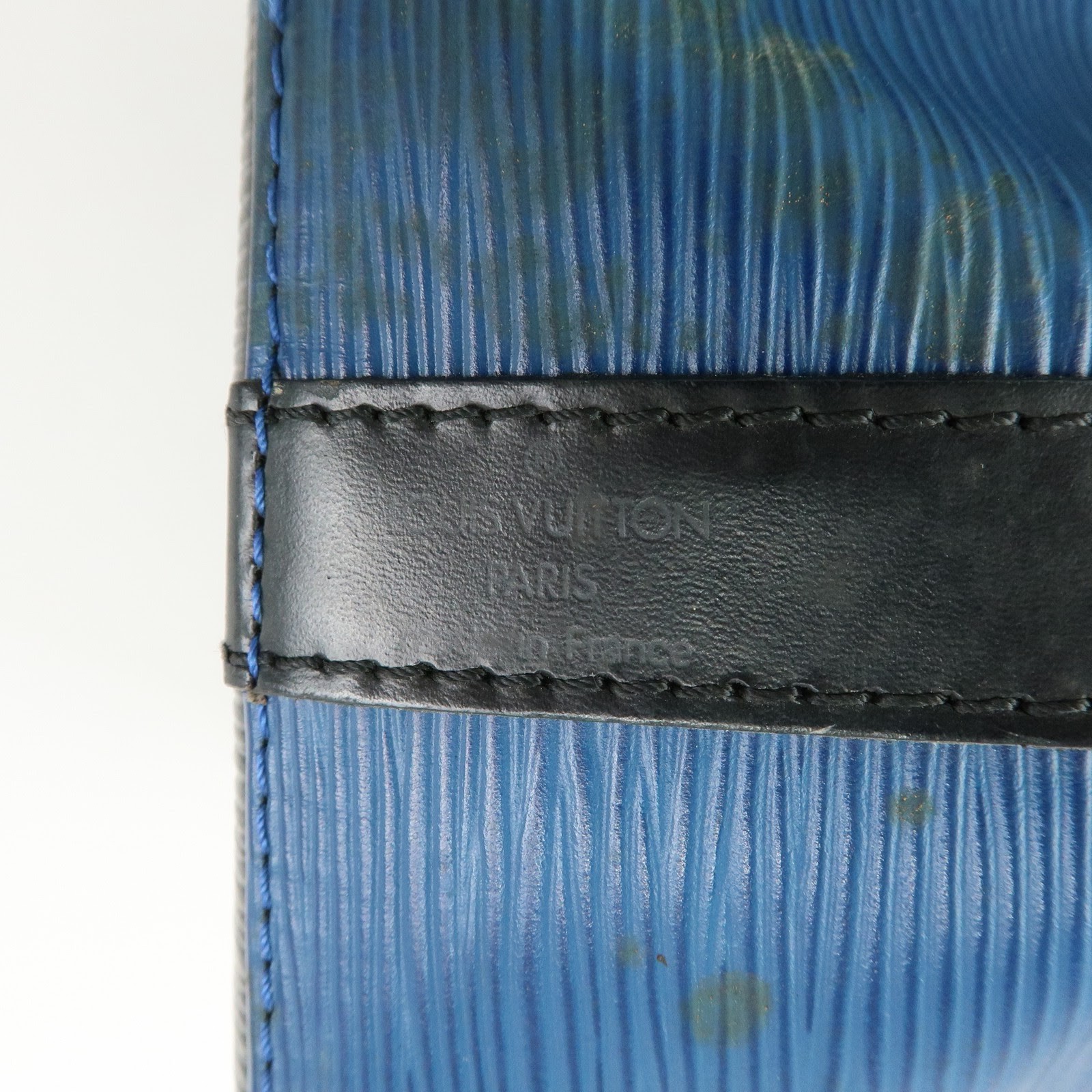 Louis Vuitton Epi Petit Noe Bicolor Shoulder Bag Blue Noir Ｍ44152 Auth Used F/S