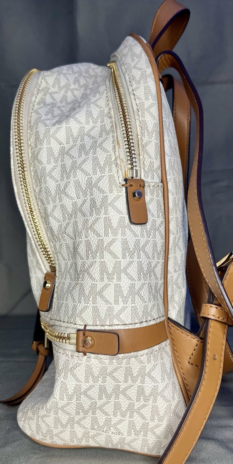 Michael Kors | Rhea Medium Backpack | Vanilla Signature | New