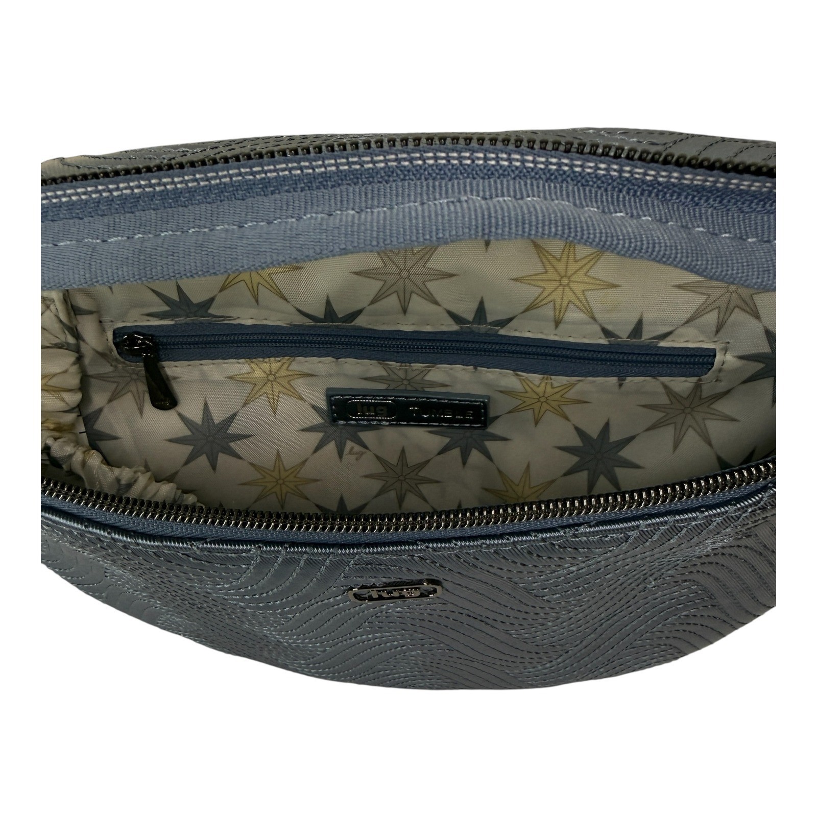 Lug Tumble Navy Blue Wave Quilted Convertible Belt Bag Crossbody Fanny Pack