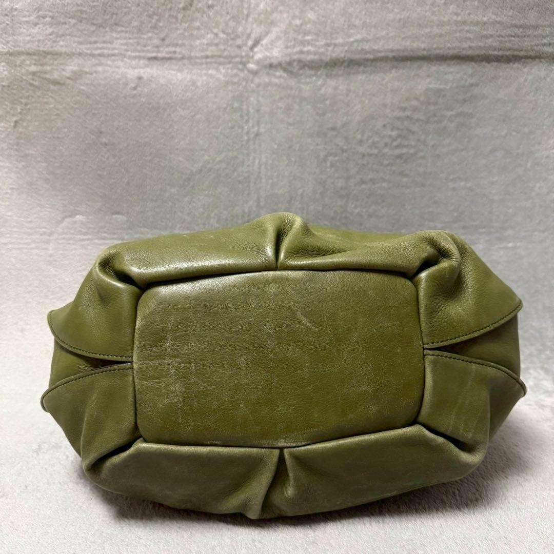 CELINE Bittersweet Handbag Olive Green Women Used Authentic