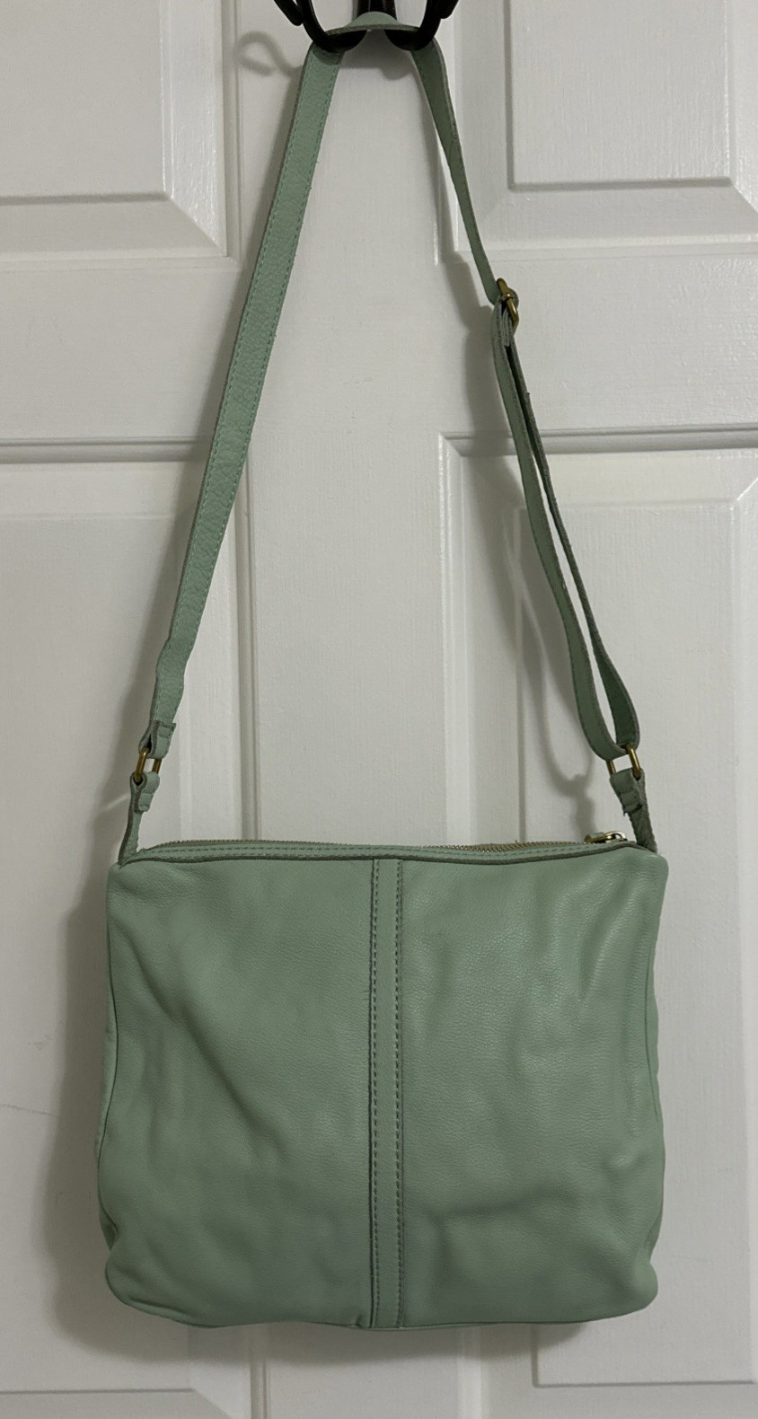 Fossil Erin Soft Leather Shoulder Tote – Pastel (Green)