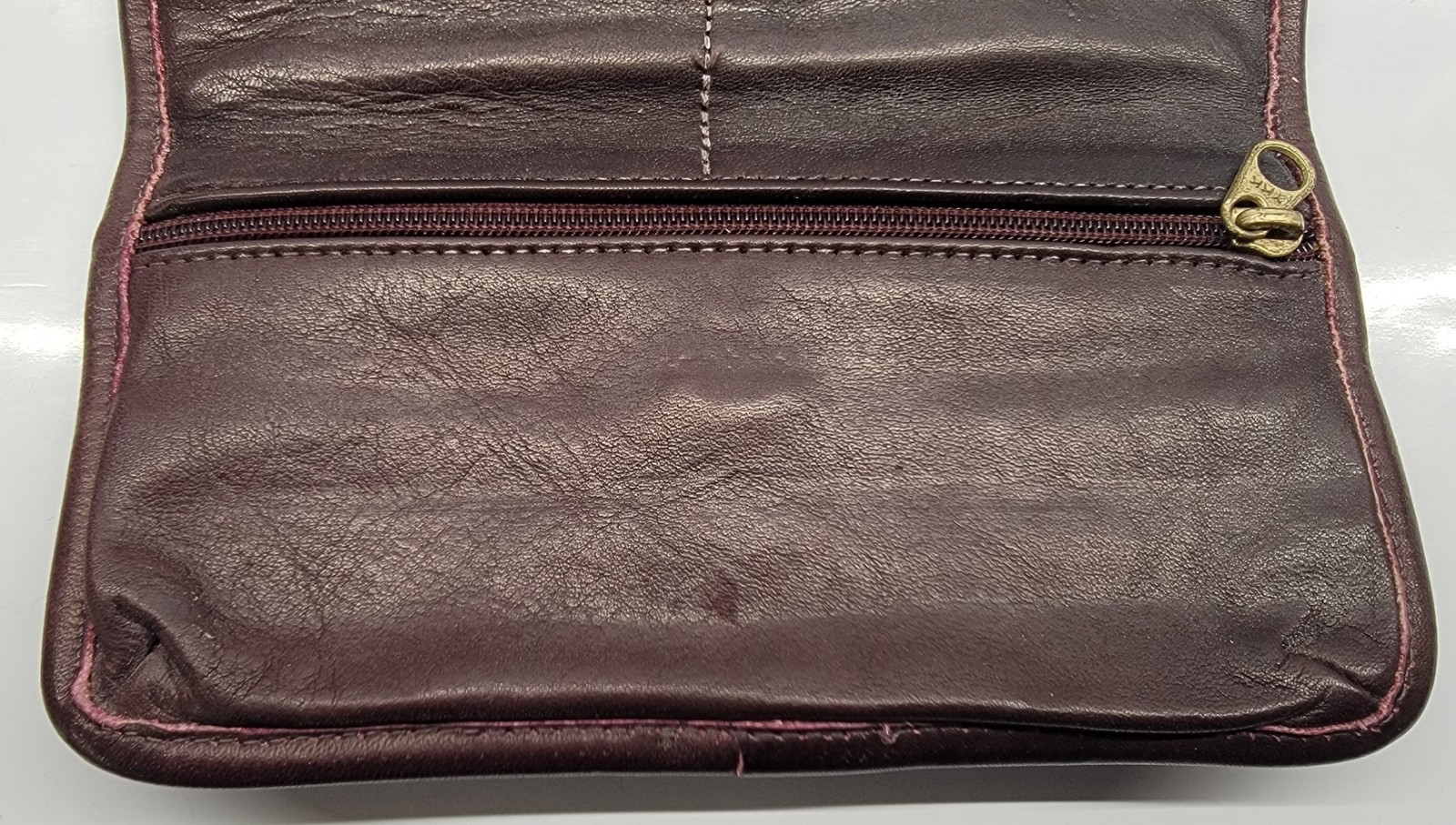 SVEN Design Brown Leather 7.5 X 4.5 Crossbody Wallet Bag Made in Berkley US