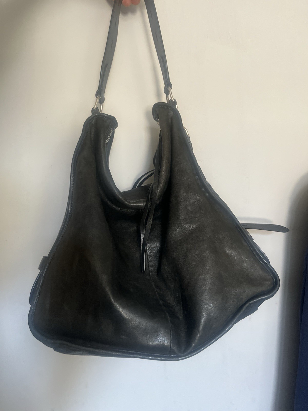 Rag & Bone Leather Bag with Strap In Black