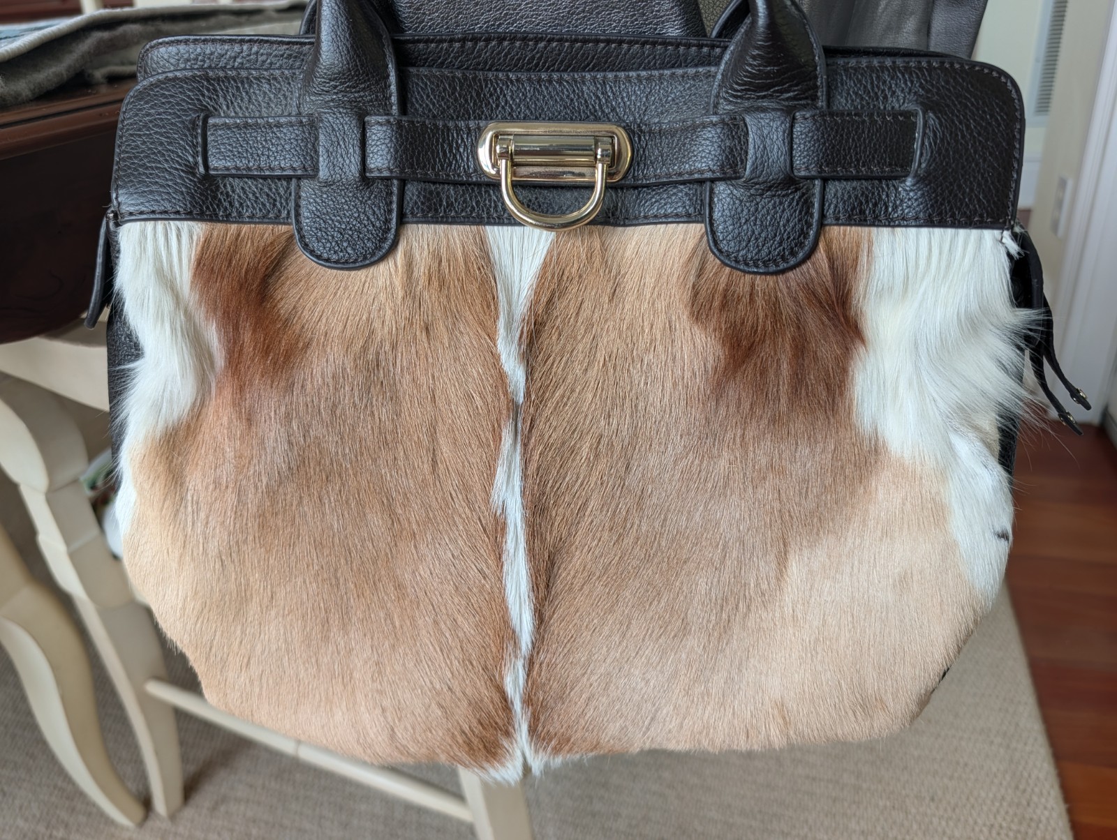 Diane Gail SPRINGBOK ANTELOPE FUR Purse Handbag BEAUTIFUL 15x11x4 GREAT GIFT