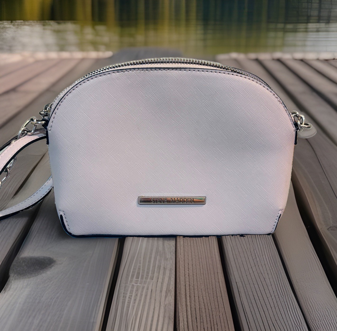 Steve Madden Bmaggie dome bag Purse Pink Crossbody Chain Strap Zipper Pocket