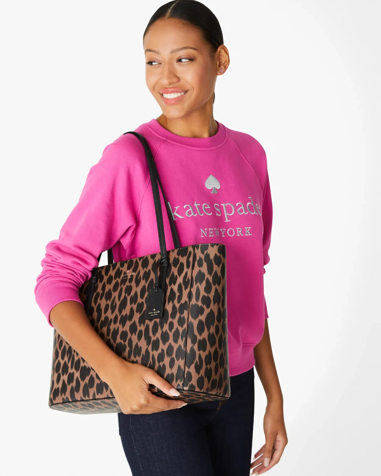 Kate Spade Schuyler Leopard Tote Cheetah KE723 Leopardo Animal Print NWT $359 FS
