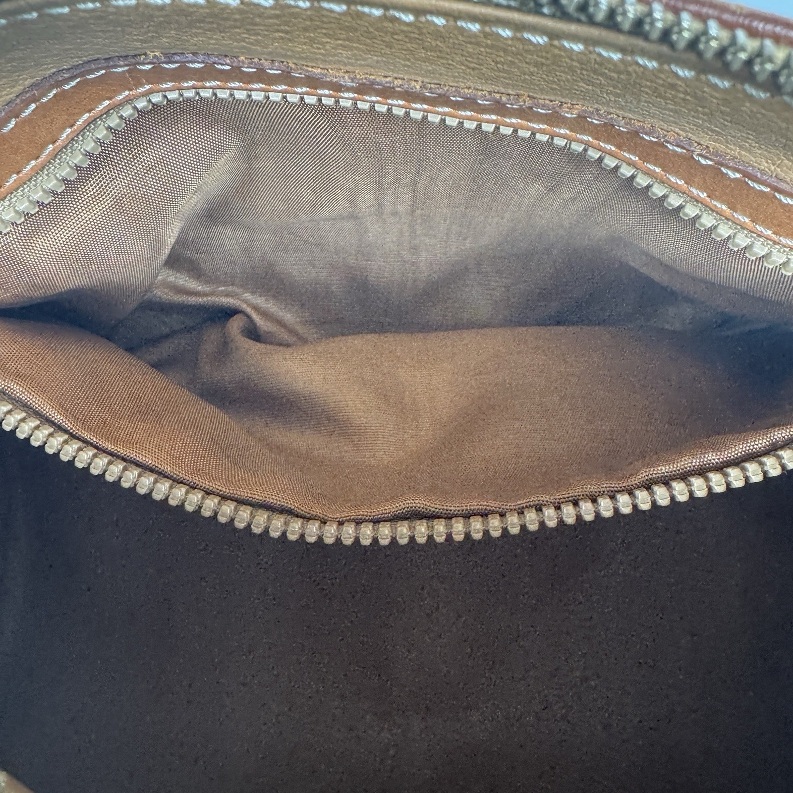 Celine Duffle Style Monogram Purse Inside Pocket Zip 10” Wide 6” Deep