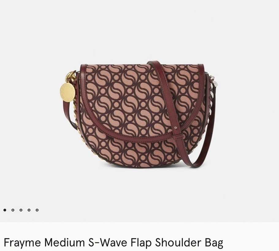 Stella McCartney Frayme MediumS-Wave Flap Shoulder Bag