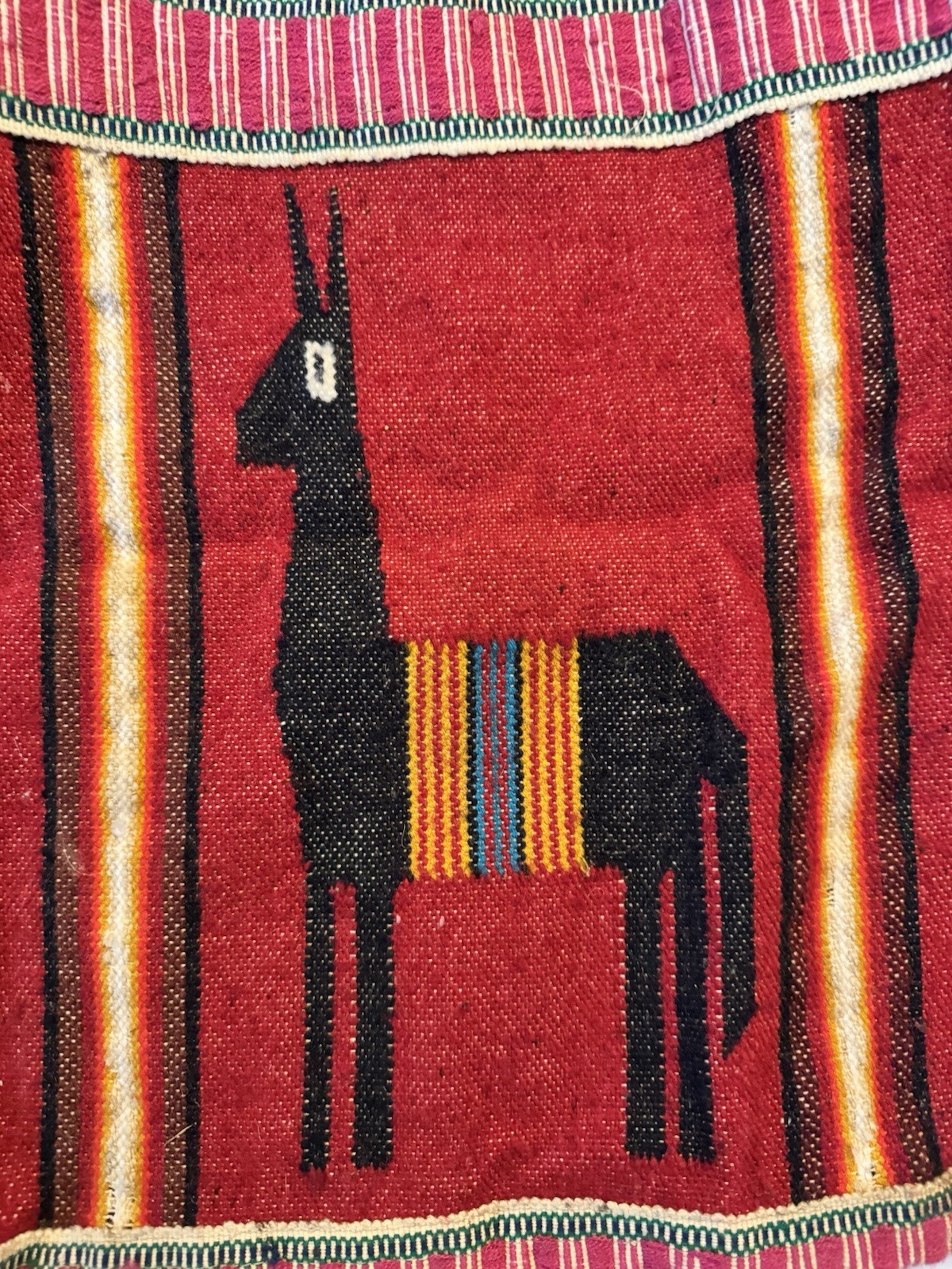 Peruvian Crossbody Purse Bag Made In Peru 16×16 Liama Theme