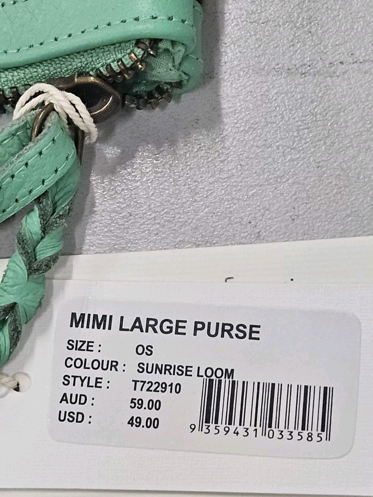 Tigerlily Mimi Large Purse Sunrise Loom Zip Lined Seashell Unique 26x19cm ORP$59