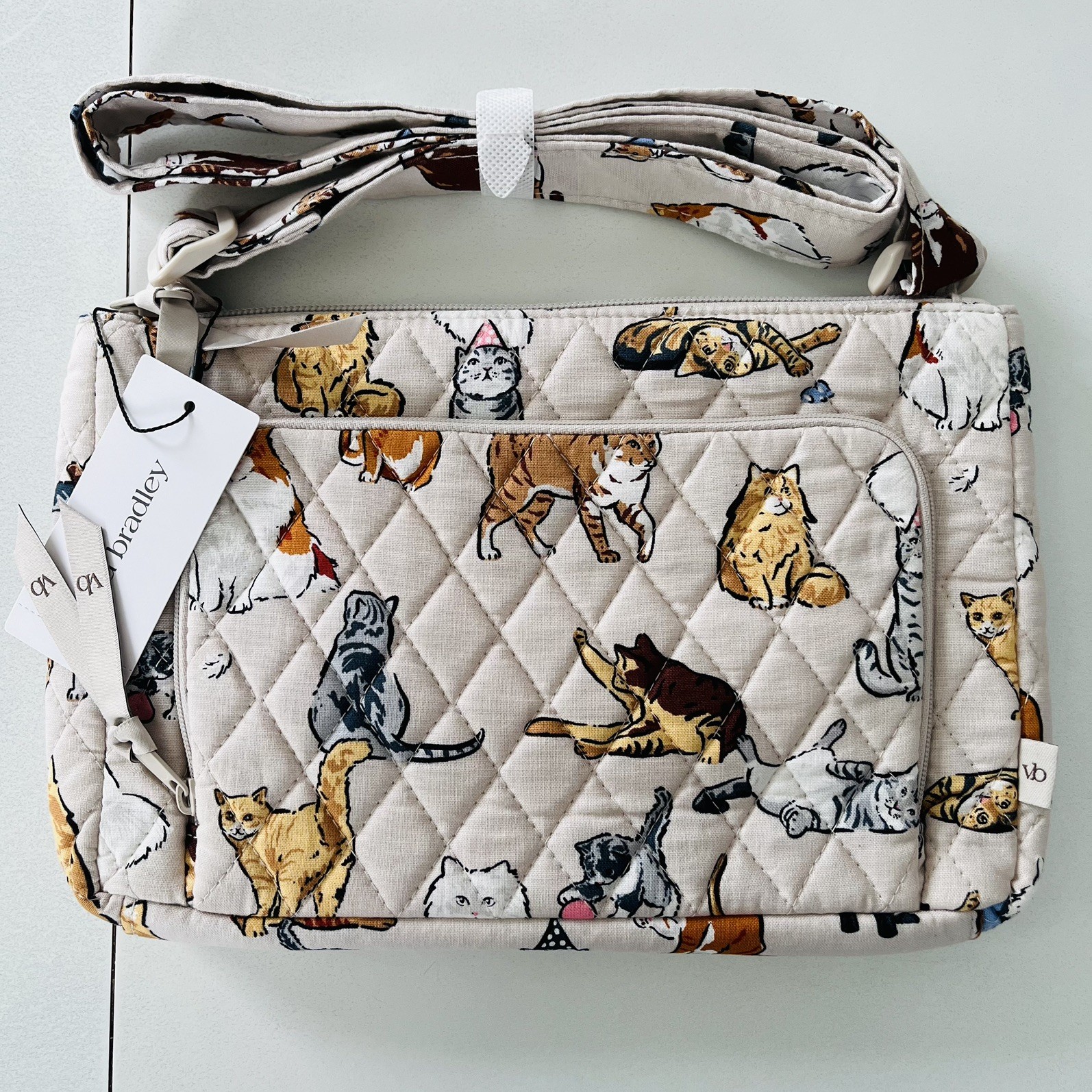 Vera Bradley Little Hipster Crossbody In A Cat’s Life Pattern NWT