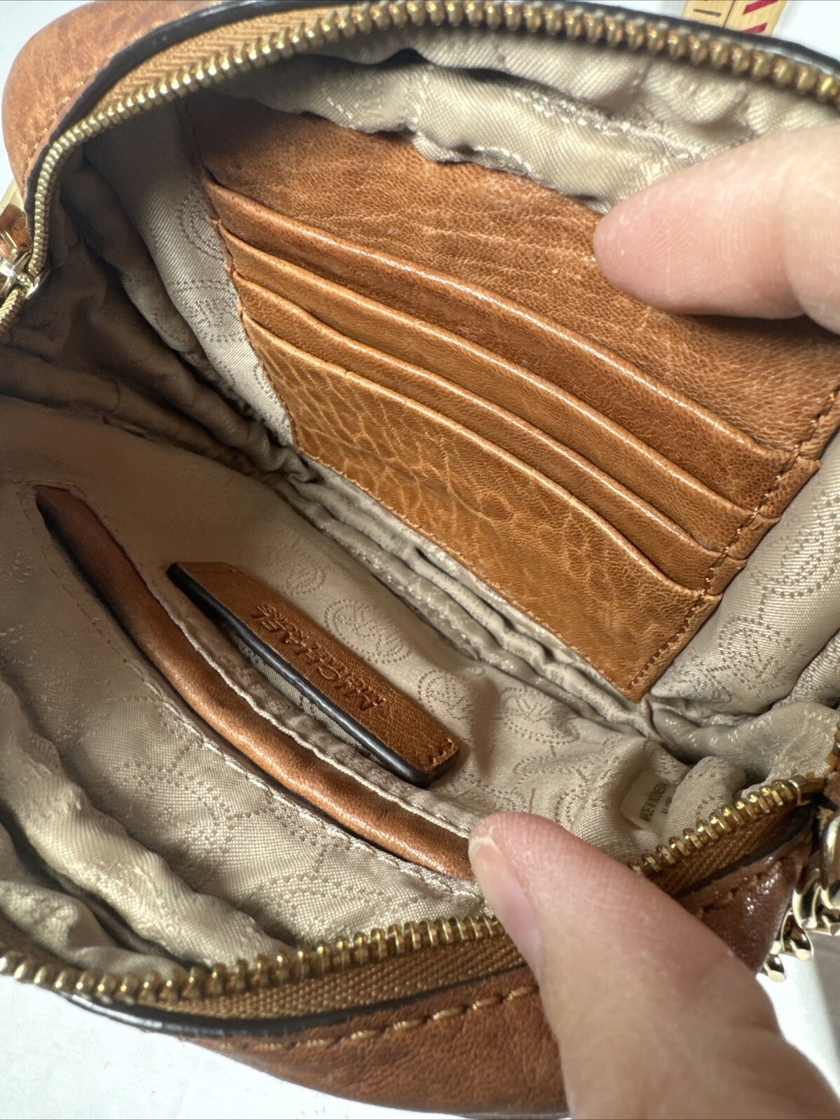 Michael Kors Leather And Chain Western Style Studded Crossbody Bag
