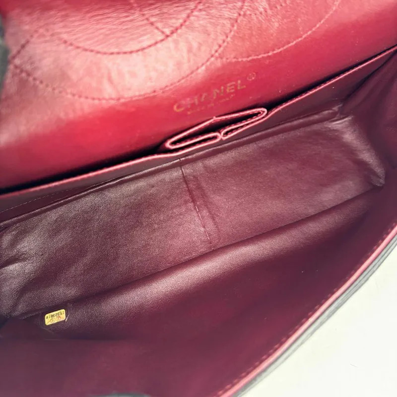 CHANEL Black Calfskin 2.55 Jumbo Flap Bag