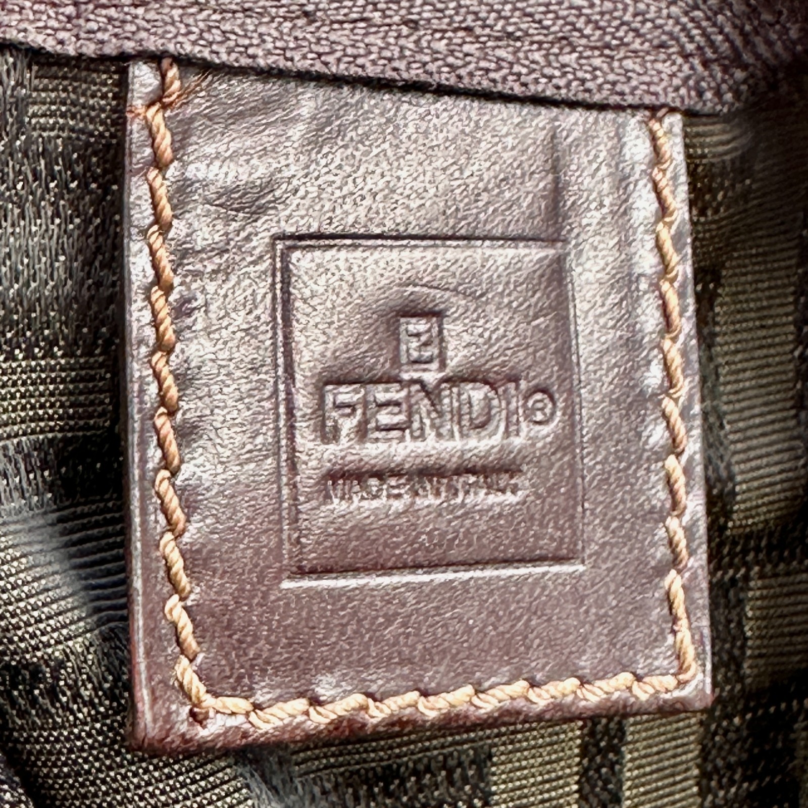 Fendi Pouch Vanity bag Zucca Mini Hand bag Nylon Authentic 517T0463