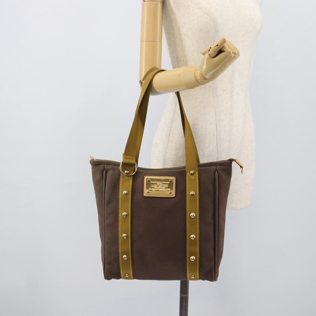 LOUIS VUITTON Antigua Cabas MM Tote Bag Brown M40086 LV Auth ka5089