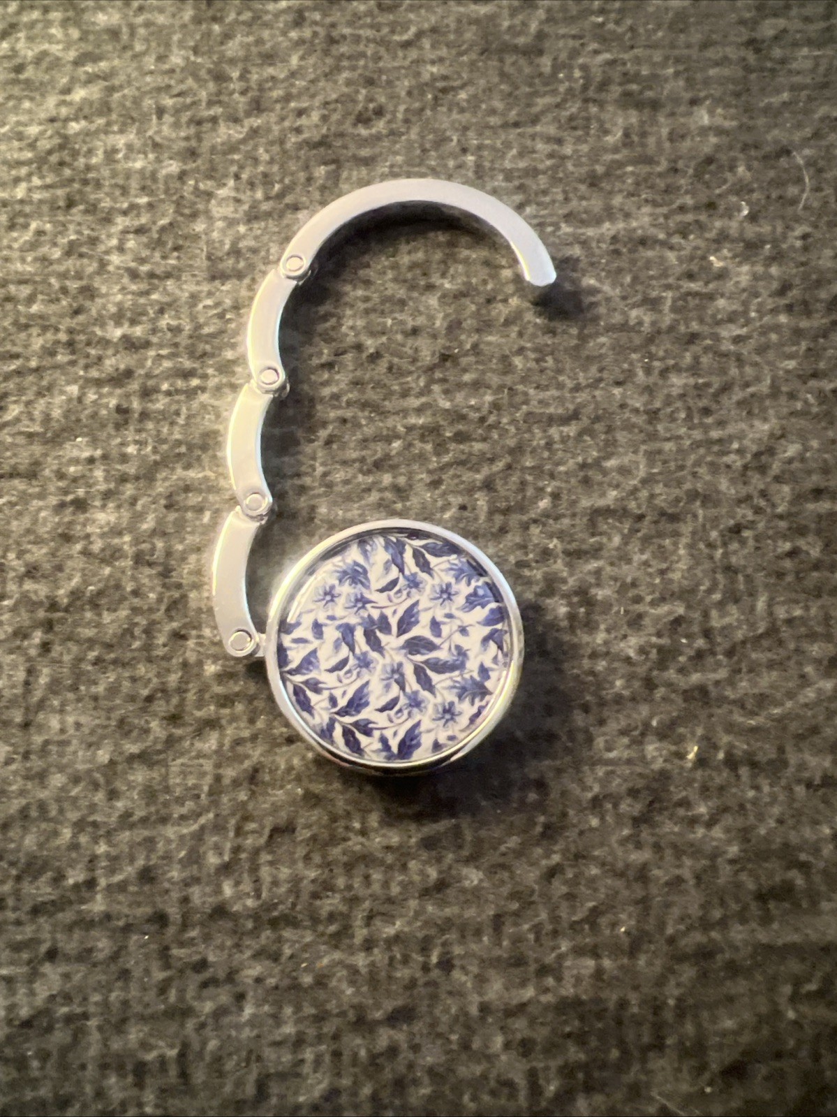 Purse Blue Flowers Handbag Hook