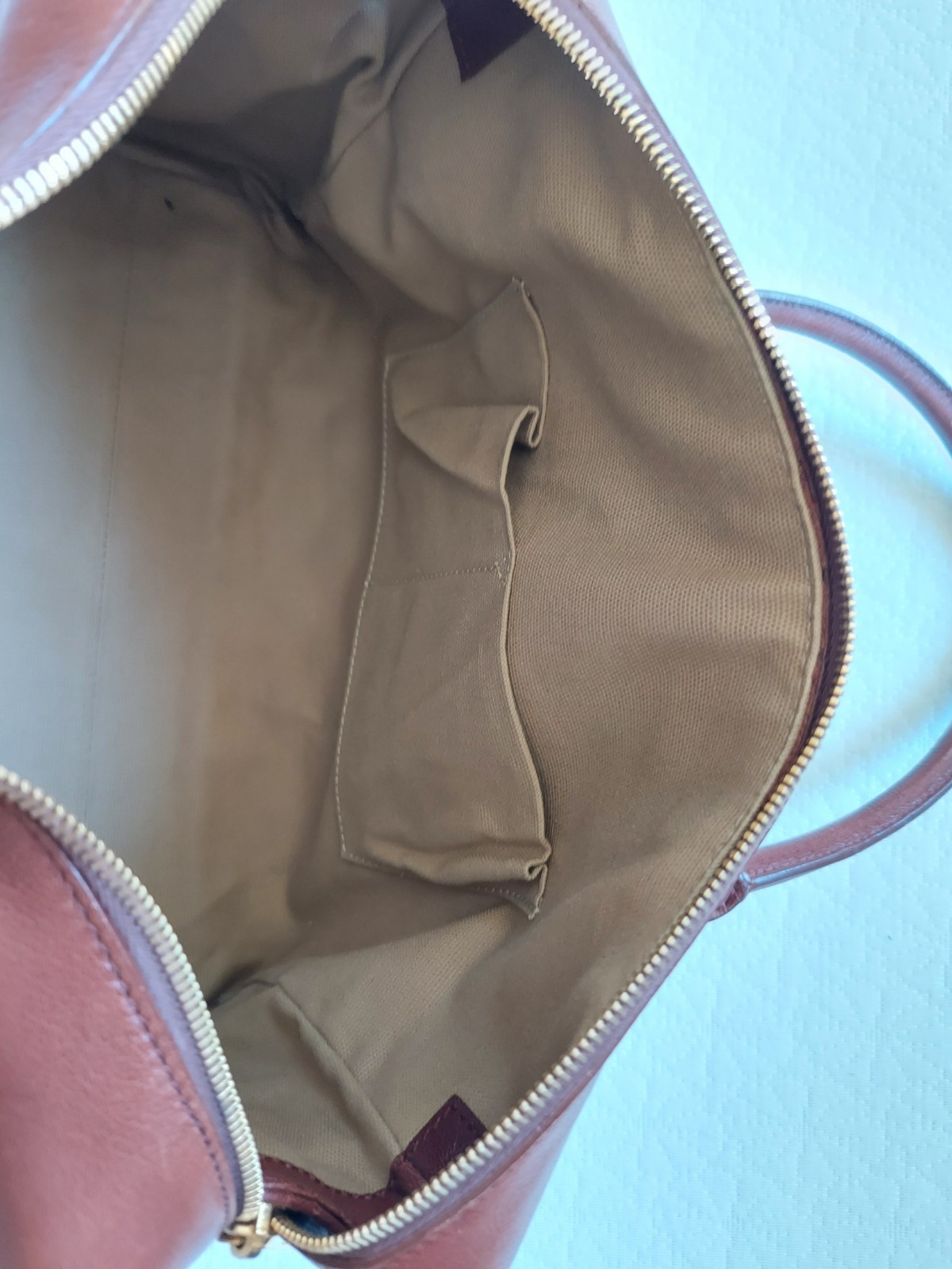 Marc Jacobs Brown Quilted Satchel Top Handle Zip/Turn Lock, Pockets Gold