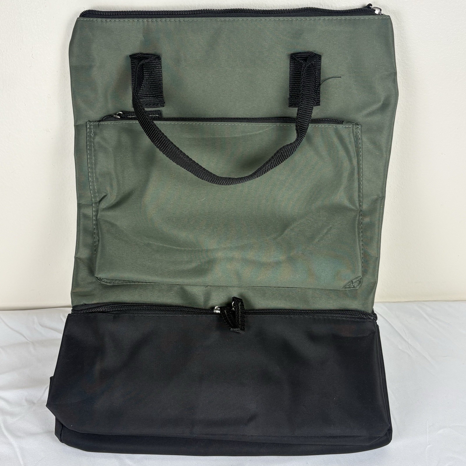 DSW Computer Tote / Back Pack Olive Green Gym Bag