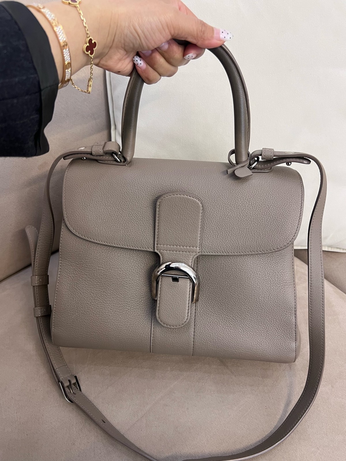 Delvaux Pre-Owned Authentic Satchel Base length 28 cm Calf Leather
