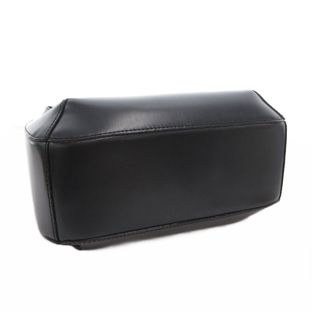 Bally BALLY handbag leather with plate logo magnet button black FF GY17 23a