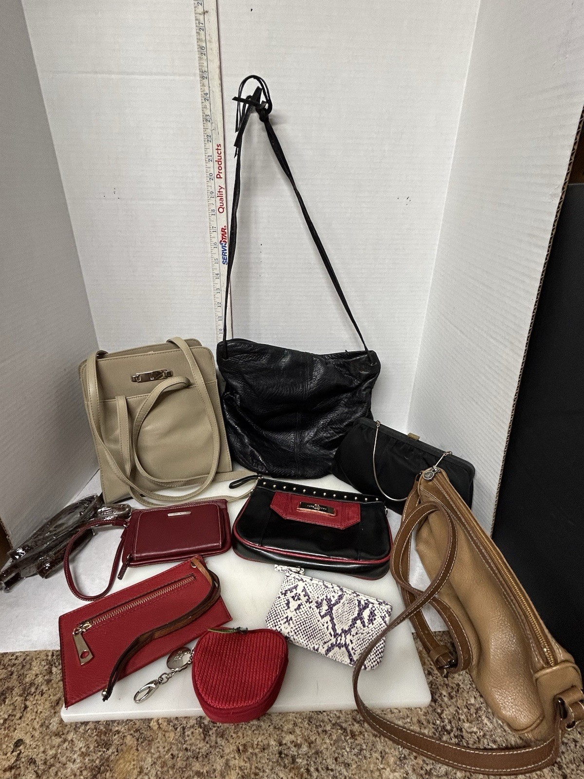 Lot of 9 VTG Women’s Purses,Wallet, Shoulder, Clutch,Tote, See Description