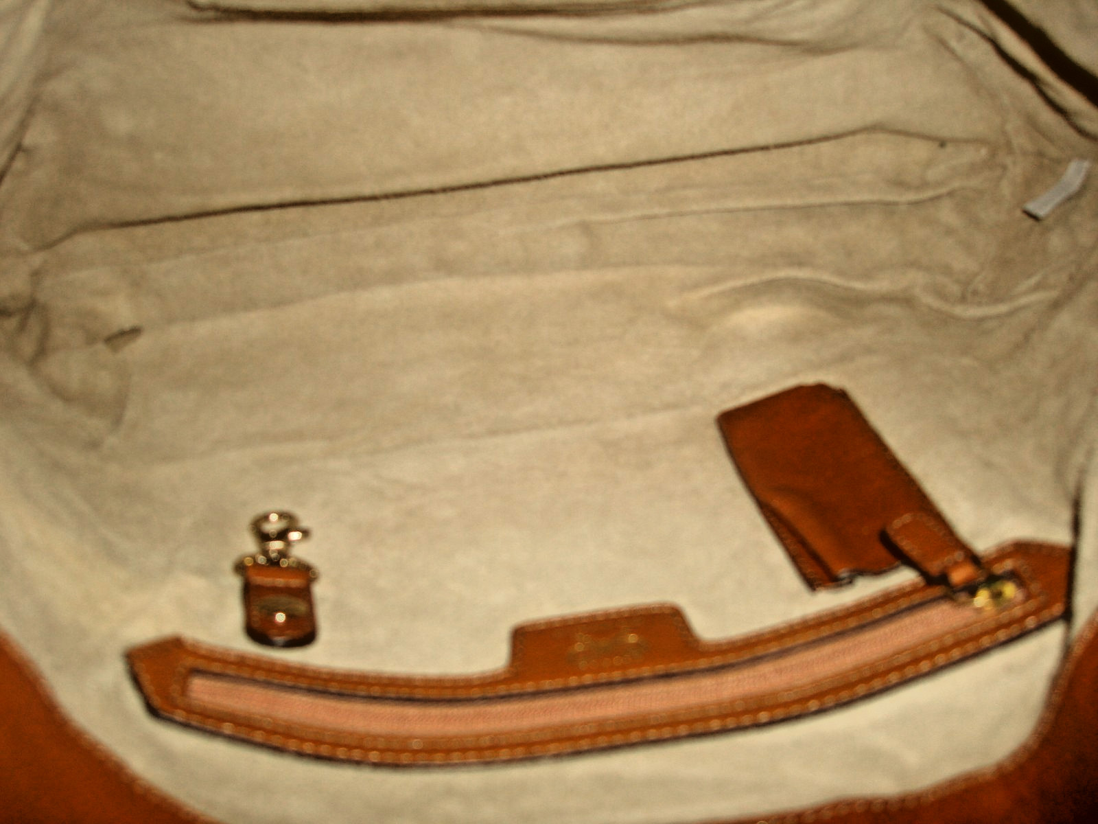Anya Hindmarch Stunning Tan Soft Leather Gold Trim Suede Lined Shoulder Bag MINT