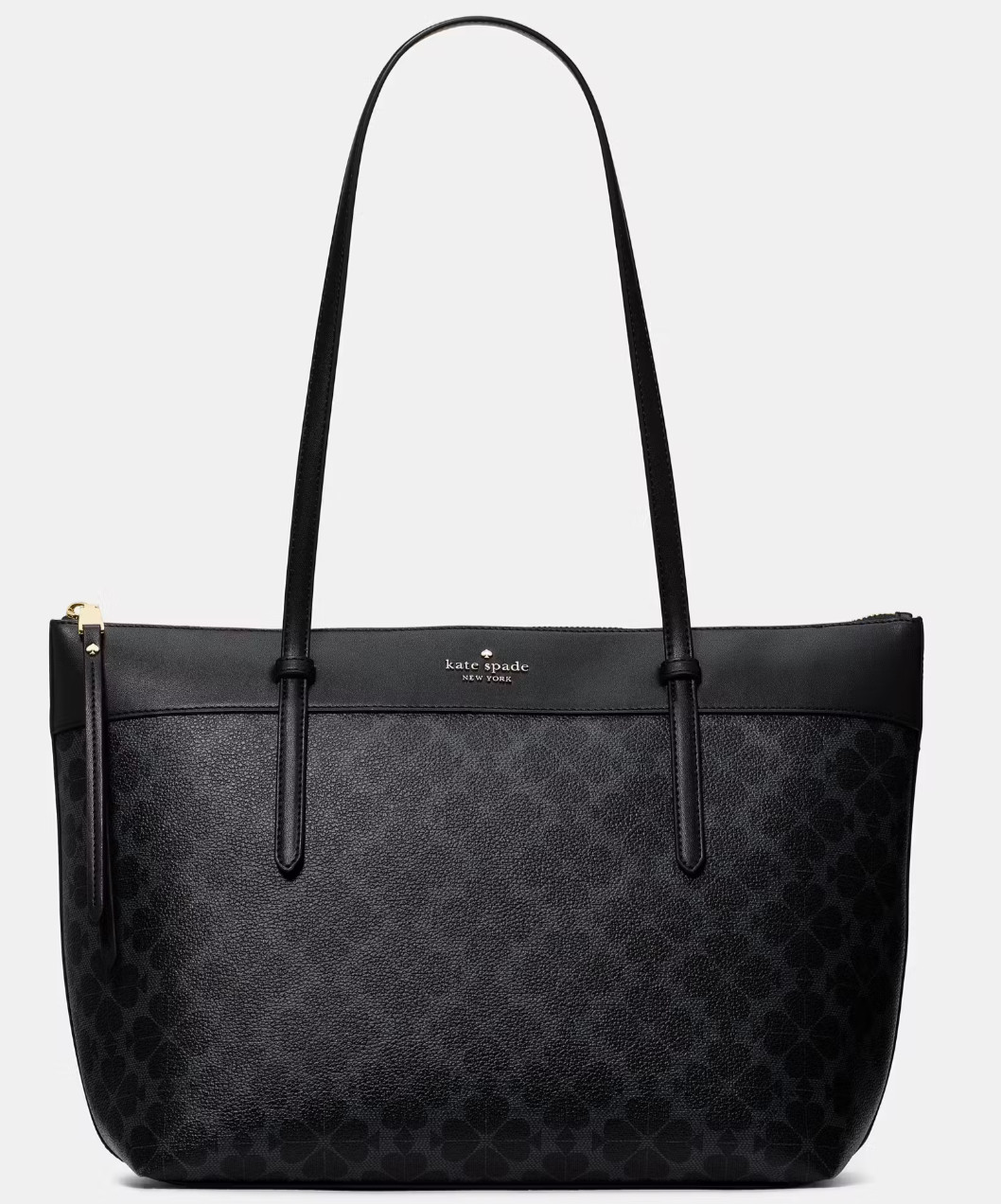 Kate Spade All Day Large Black Tote Spade Flower Bag KO142 Purse NWT $399 Retail