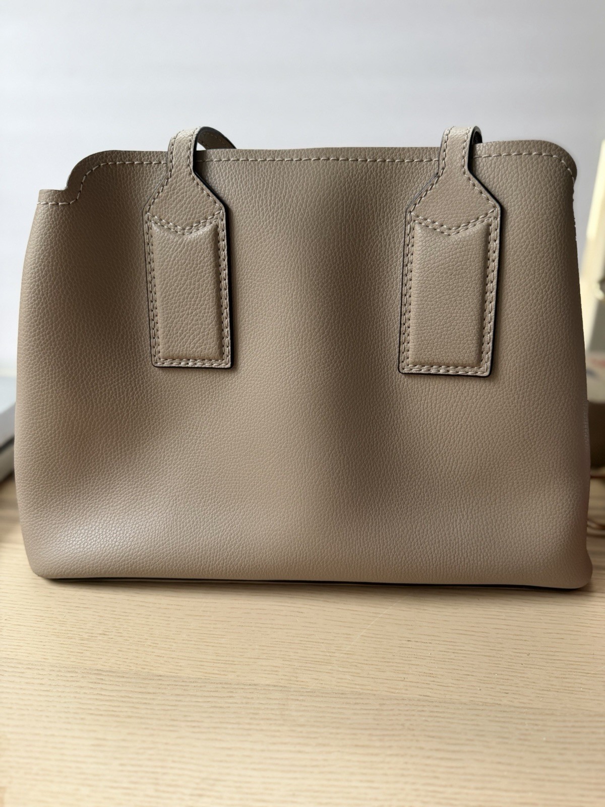NWT New Designer MARC JACOBS Editor Tote Griffin Beige Nude Handbag Bag Purse