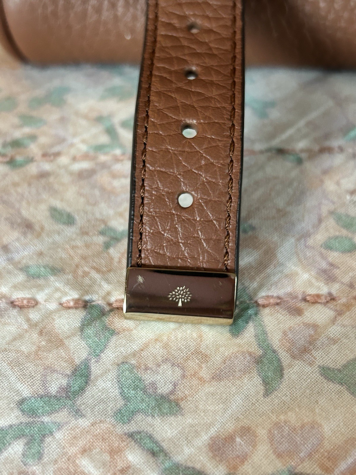 Mulberry Mini Alexa Leather Satchel Chestnut Brown Heavy Grain Retails $1345 EUC