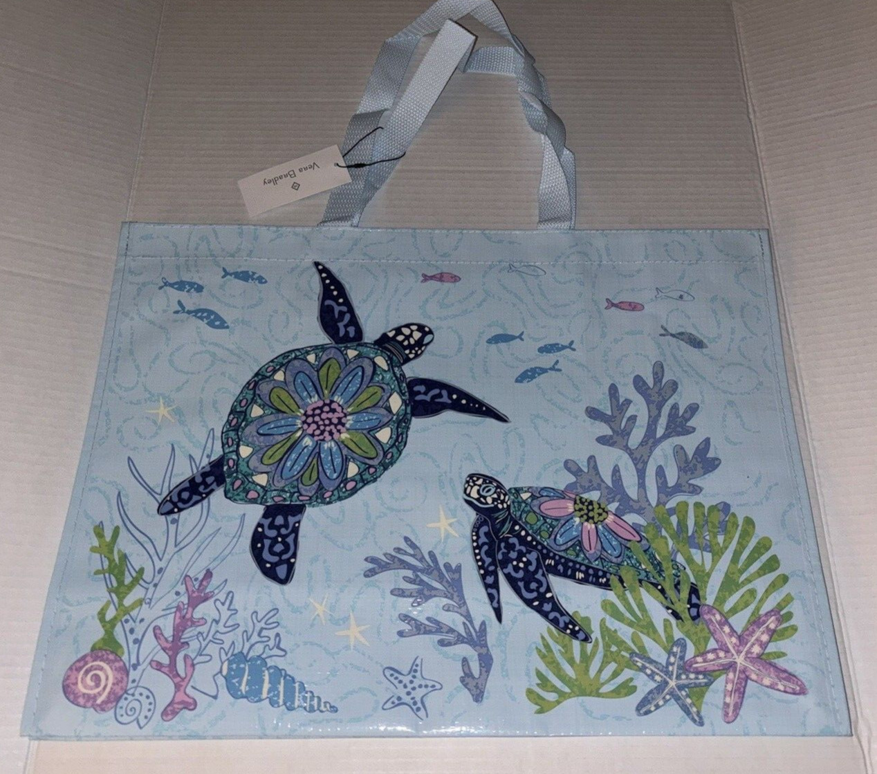Vera Bradley Market Tote Turtle Dream Eco-Friendly Shopper BAG, NWT