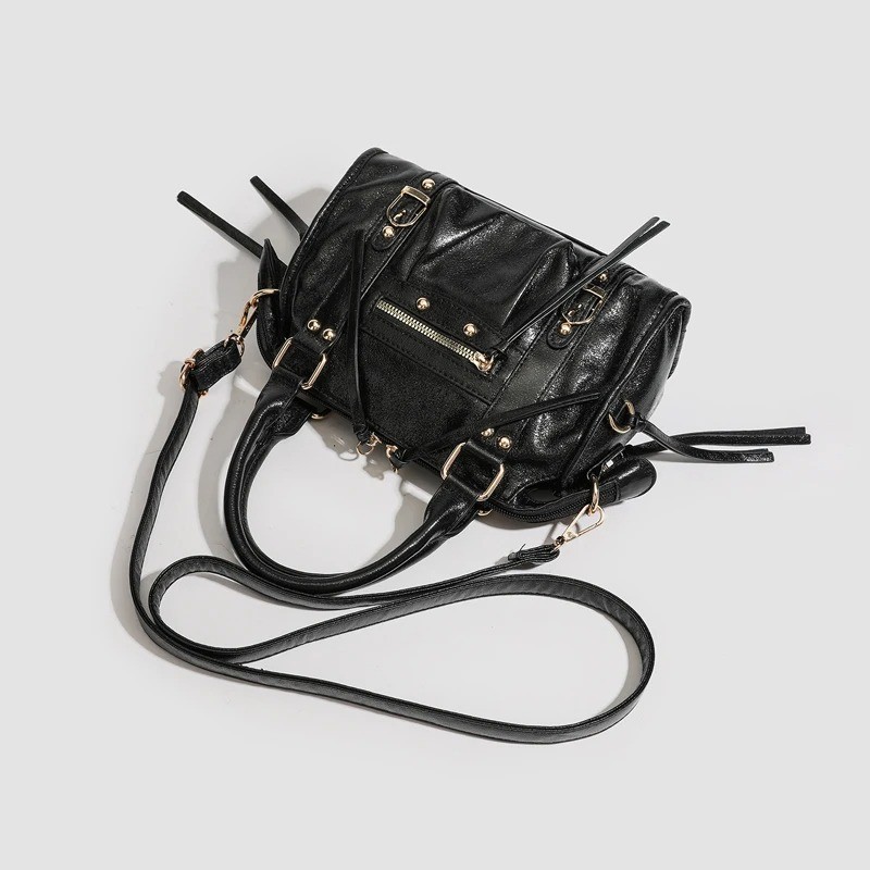 SHELKSBAG Studded Women’s Crossbody Handbag Large Travel Shoulder Purse Tote