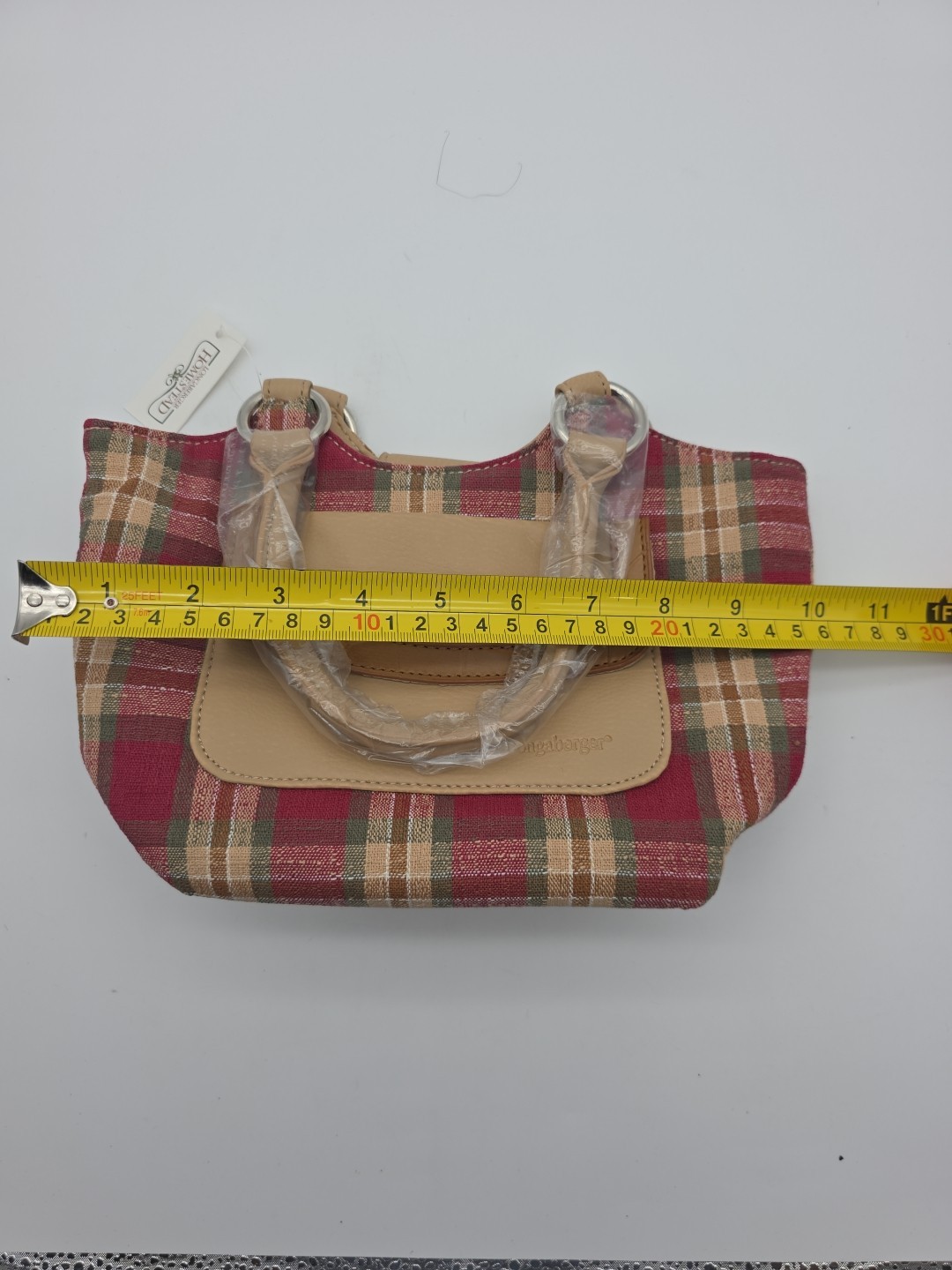 Longaberger Homestead Orchard Park Plaid Small Purse Handbag