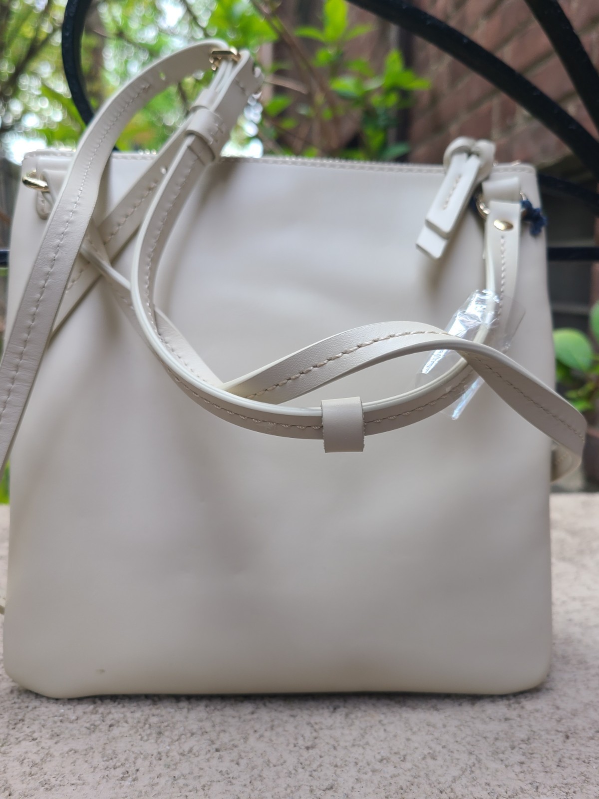 Dooney and Bourke Cream Triple Zip Crossbody NWT