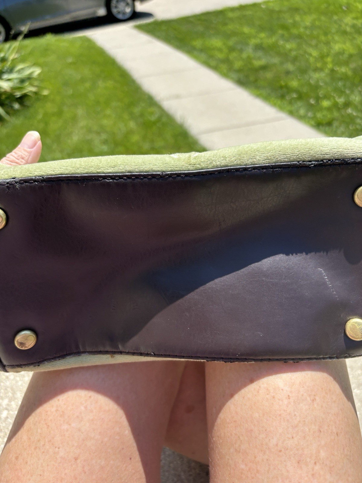 Vintage Juicy Couture Royal Juicy Bowler Green & Brown Satchel Bag Purse Y2K