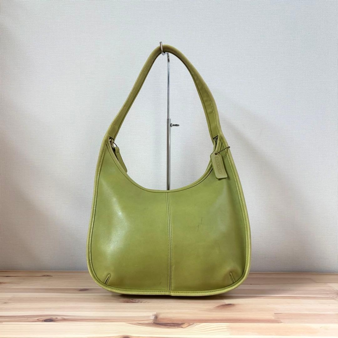COACH 9025 Vintage Ergo Hobo Shoulder bag Leaf Green Leather Womens Used