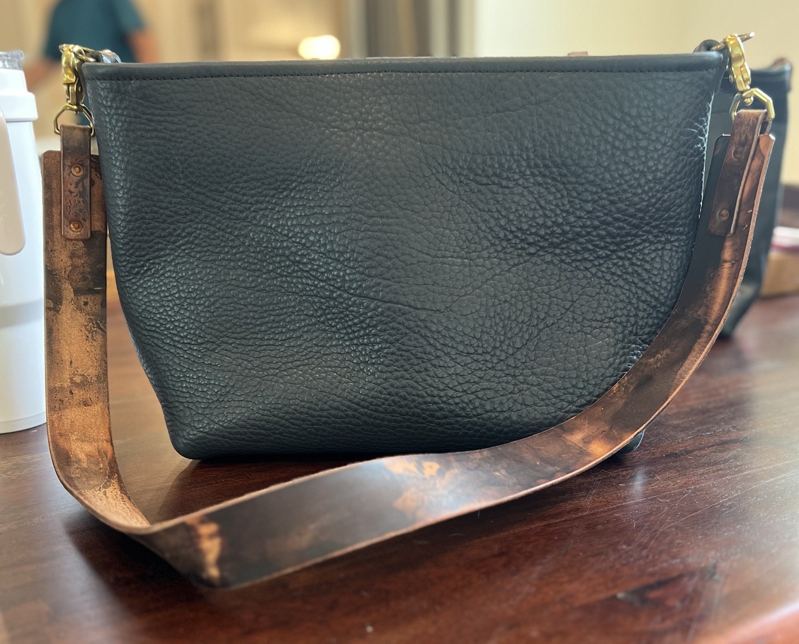 Go Forth Goods Navy Medium Crossbody Avery With 40” Easten Strap