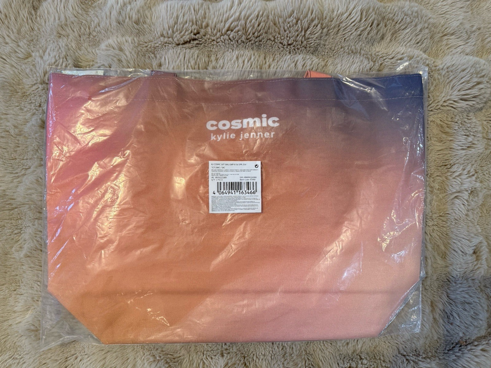Kylie Jenner Cosmetic Tote Bag Gradient Pink Purple COSMIC Collection New